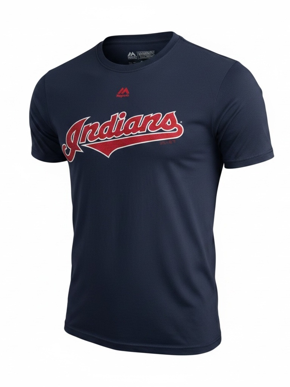 Majestic Cleveland Indians Evolution Tee Cool Base Youth Medium Performance Tee